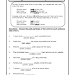 11 Best Images Of Past And Present Participle Worksheet Worksheeto