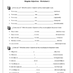 12 Spanish Possessive Adjectives Worksheet Worksheeto