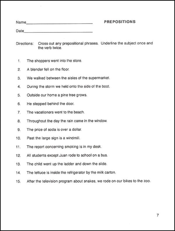 20 Parts Of Speech Worksheets 7th Grade Worksheeto