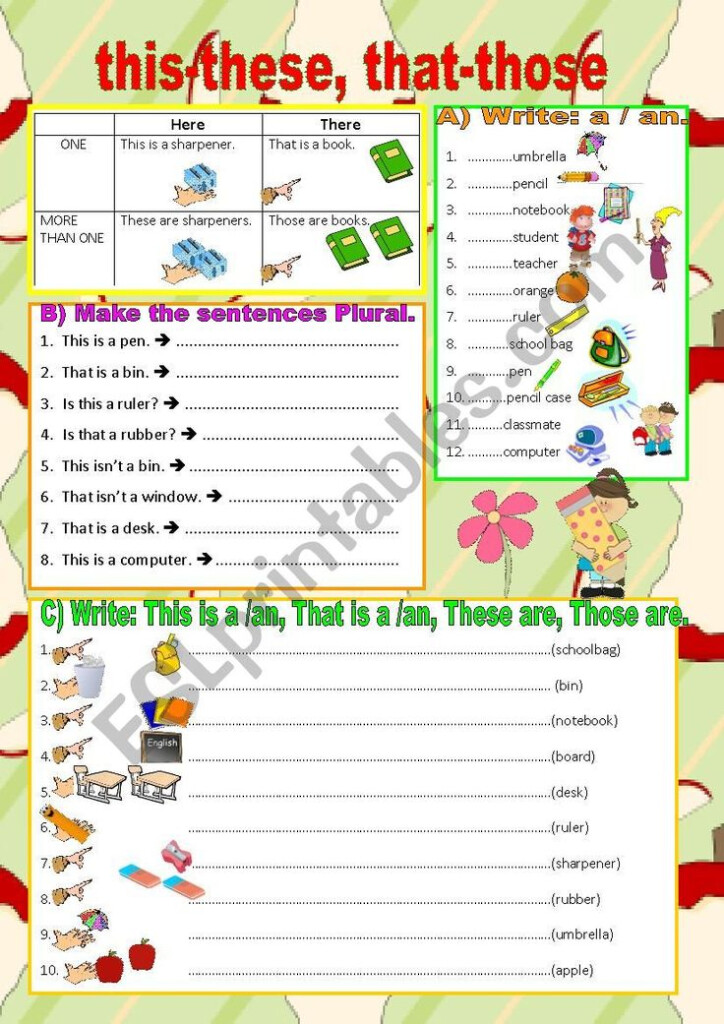 3 Exercises To Practise The Demonstrative Pronouns Demonstrative 