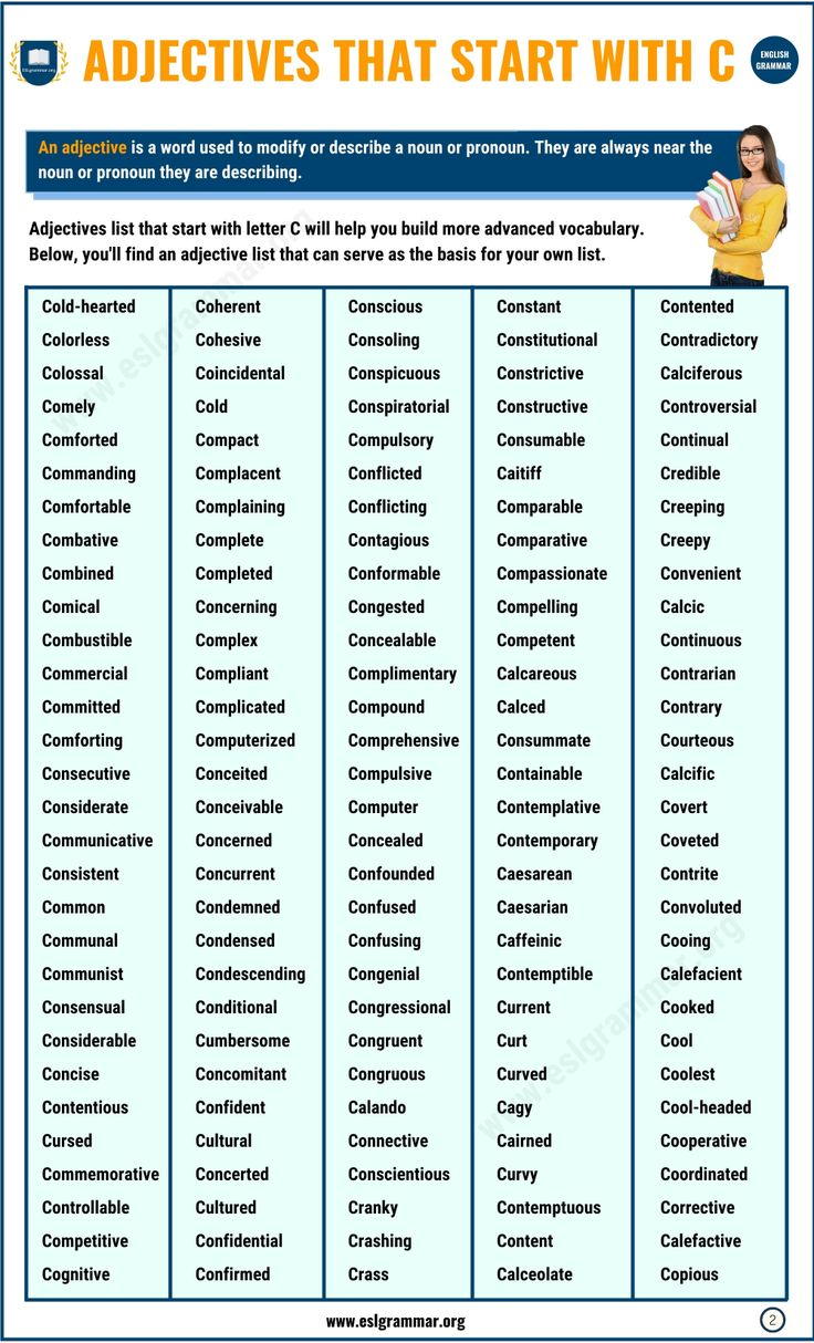 300 Interesting Adjectives That Start With C In English ESL Grammar