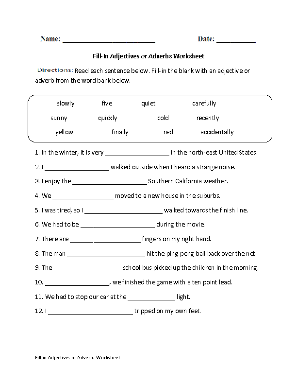 5th Grade Degrees Of Adjectives Worksheets For Grade 5 Kidsworksheetfun