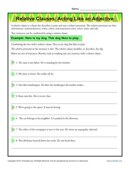 8th Grade Adverb Clause Worksheet Kidsworksheetfun