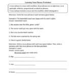 9 Adjective Phrases Worksheet Grade 8 Adverbial Phrases Participial