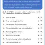 Active and passive voice worksheet Your Home Teacher
