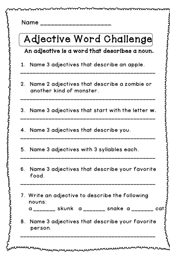 Adjective Clause Worksheets 7th Grade