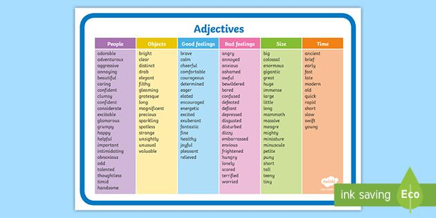 Adjective Word Mat Adjective Words Adjectives For Kids Adjectives