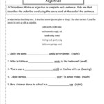 Adjective Worksheet 2Nd Grade Free And Free Using Adjectives And