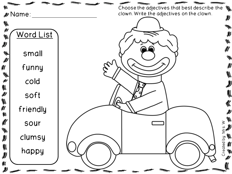 Adjectives Adjectives Teaching Activities Easy Drawings For Kids