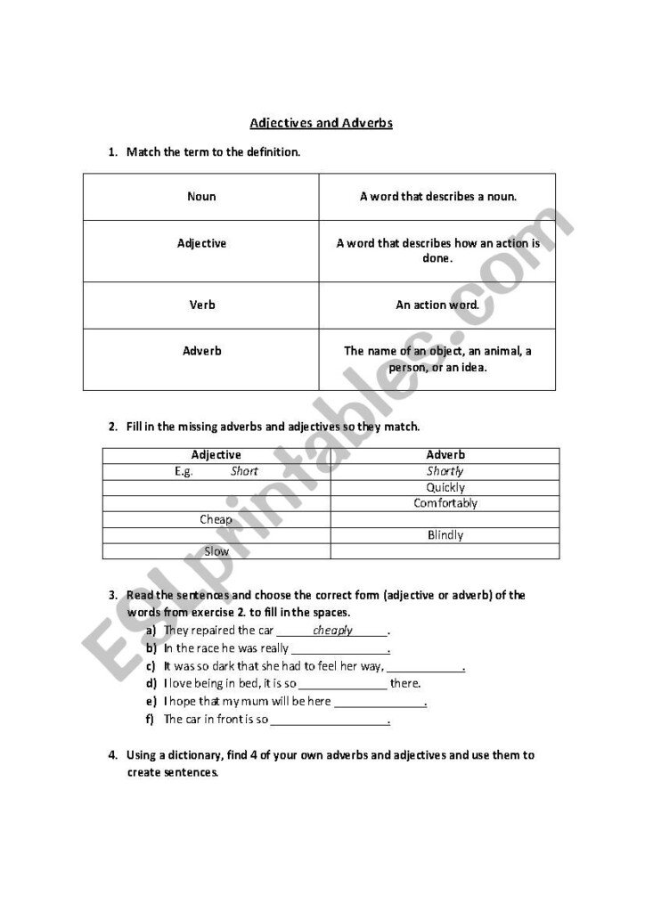 Adjectives And Adverbs Begin To Understand The Difference ESL 