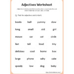 Adjectives Circle Worksheet