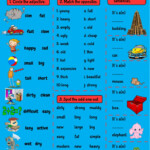 Adjectives Online Exercise