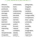 Adjectives To Describe Professional Ability Writing Words Essay