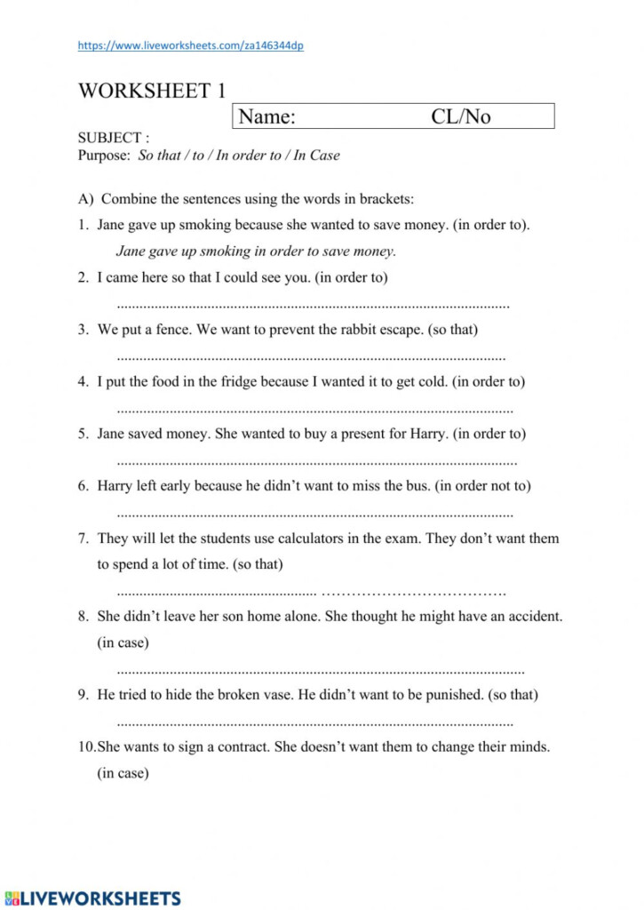 Adverb Clauses Worksheet 1 Worksheet