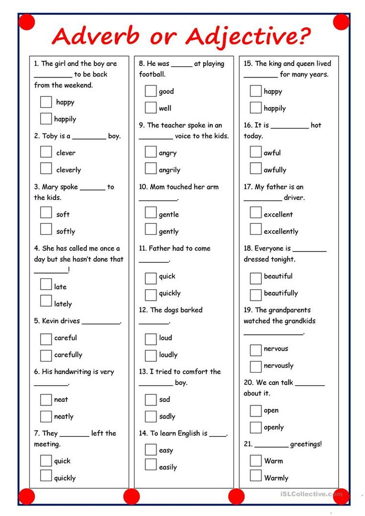 Adverb Or Adjective Worksheet Free ESL Printable Worksheets Made By