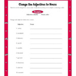 Change Adjective Worksheets 3rd Grade