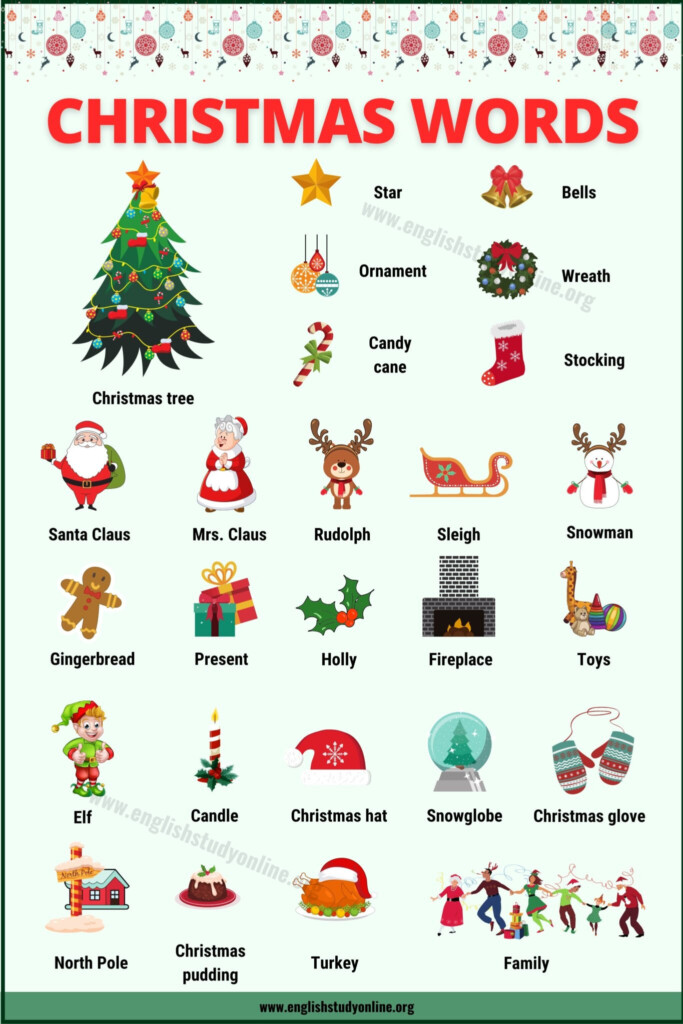 Christmas Words List Of 40 Interesting Christmas Vocabulary English 