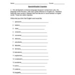 Cognates Worksheet Spanish Cognates Cognates Spanish Cognates