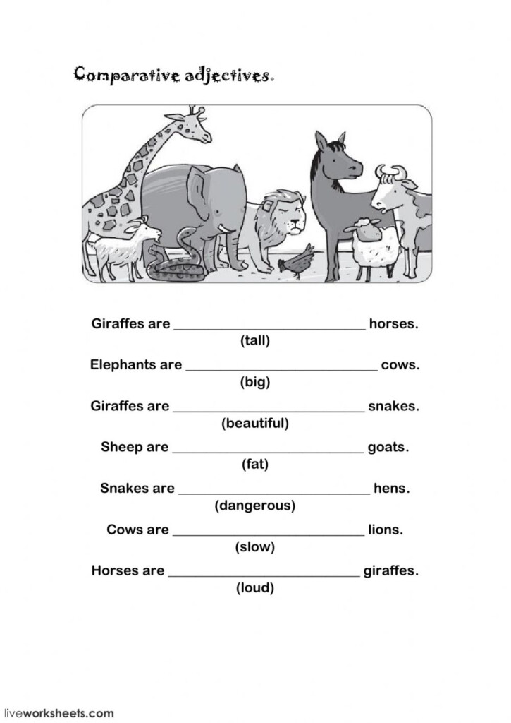 Comparative Adjectives Worksheet