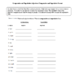 Comparative And Superlative Adjectives Worksheets Comparative And