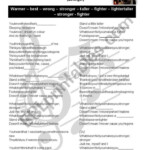 Comparative And Superlative Song ESL Worksheet By Kimi2012