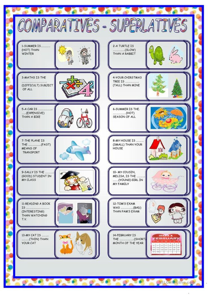 COMPARATIVE AND SUPERLATIVE Worksheet Free ESL Printable Worksheets 