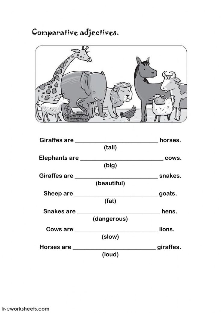 Comparatives Interactive And Downloadable Worksheet You Can Do The