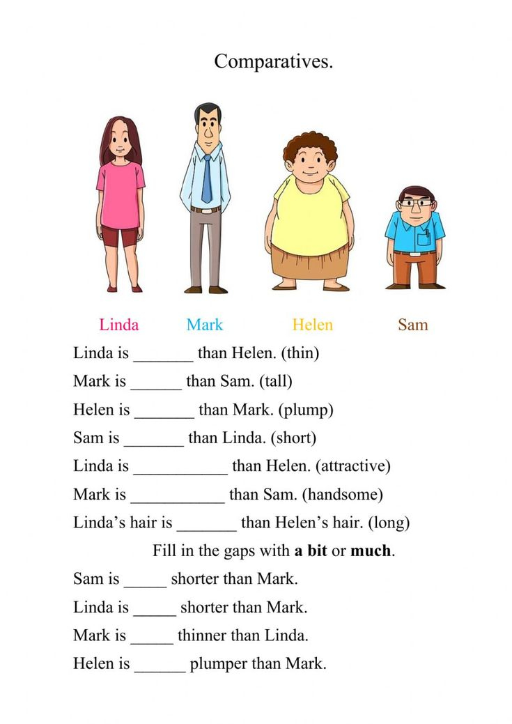 Comparatives Interactive Worksheet Reading Comprehension For Kids