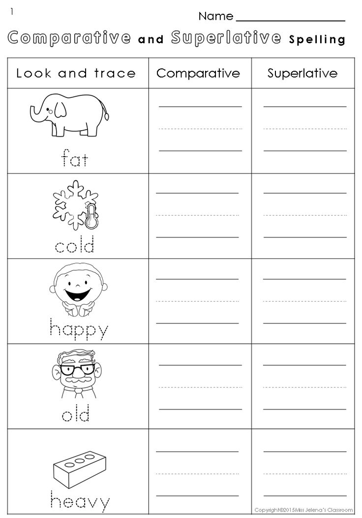 Comparison Of Adjectives Worksheets superlative comparative eslgrammar