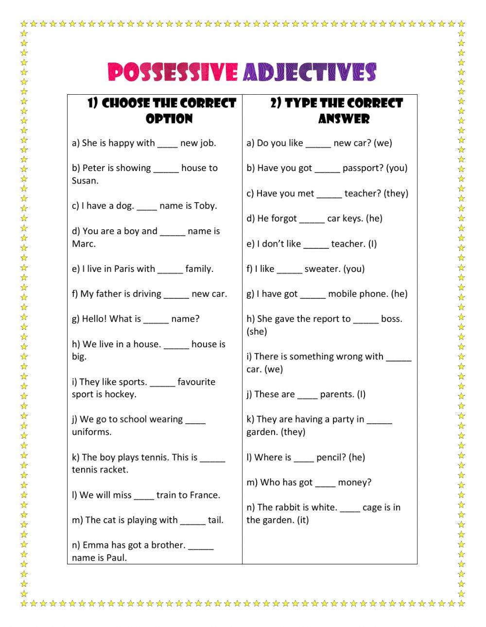 Demonstrative Pronouns Possessive Adjectives There Is There Are