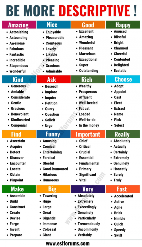 Descriptive Adjectives Fantastic Worksheets 99Worksheets