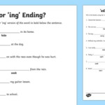 Ed And Ing Endings Worksheets Worksheets Master