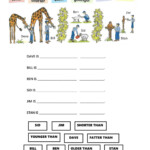Ejercicio De Comparative Adjectives Animals