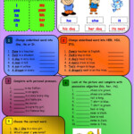 Ejercicio De Subject Pronouns Possessive Adjectives