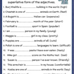 Ejercicio Online Gratuito De Superlatives