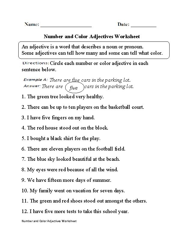 Englishlinx Adjectives Worksheets Adjective Worksheet Nouns