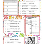 Ficha De Possessive Adjectives Para Grade 4