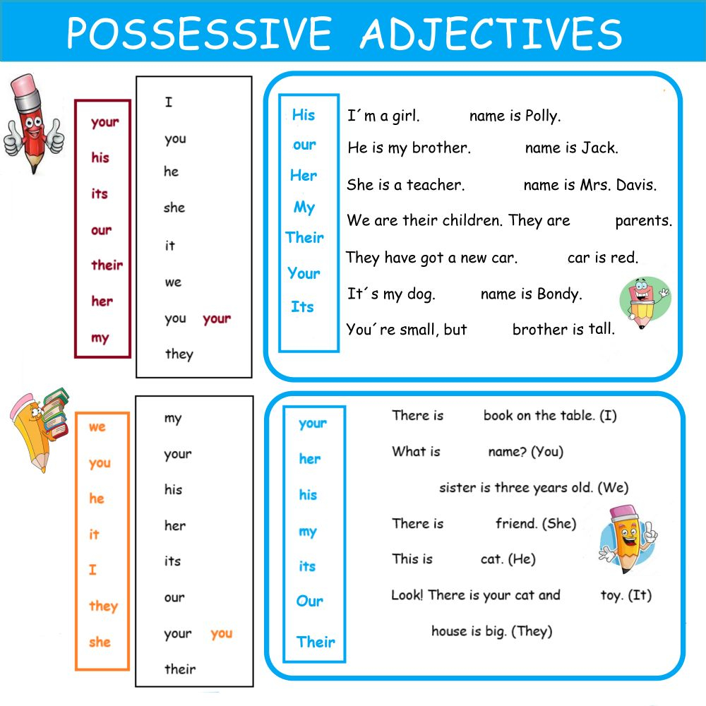 Ficha Online De POSSESSIVE ADJECTIVES Para Grade 2