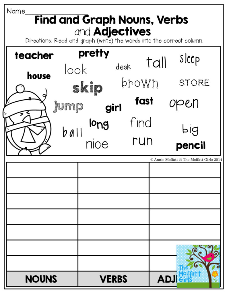 Find And Graph NOUNS VERBS And ADJECTIVES So Many FUN And Engaging 