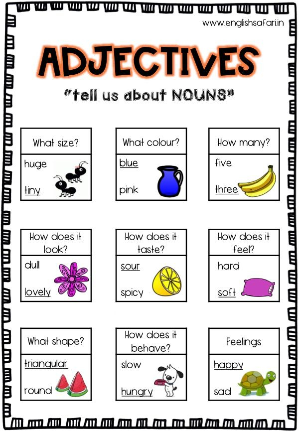 FREE Adjectives Anchor Chart Describing Words Adjective Anchor