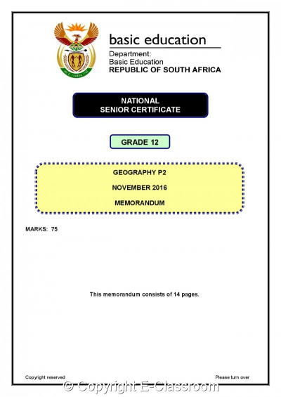 Grade 12 English Geography Other Grade 12 Geography Revision 