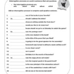 Interrogative Pronouns Pronoun Worksheets