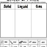 Matter Sort Interactive Worksheet Matter Worksheets States Of