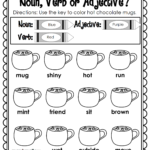 No Prep Common Core January Math And Literacy Printables Nouns Verbs