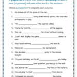 Page 8 Prepositions Worksheet Preposition Worksheets Prepositions