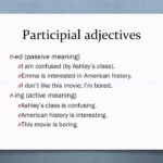 Participial Adjectives YouTube