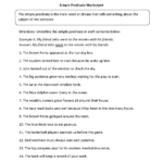Predicate Adjective Worksheet Worksheet