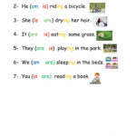 Present Continuous Grade 1 Worksheet