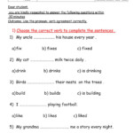 Pronoun Verb Agreement Worksheet