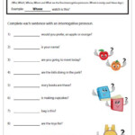 Pronoun Worksheets With Examples Interrogative Pronouns Pronoun